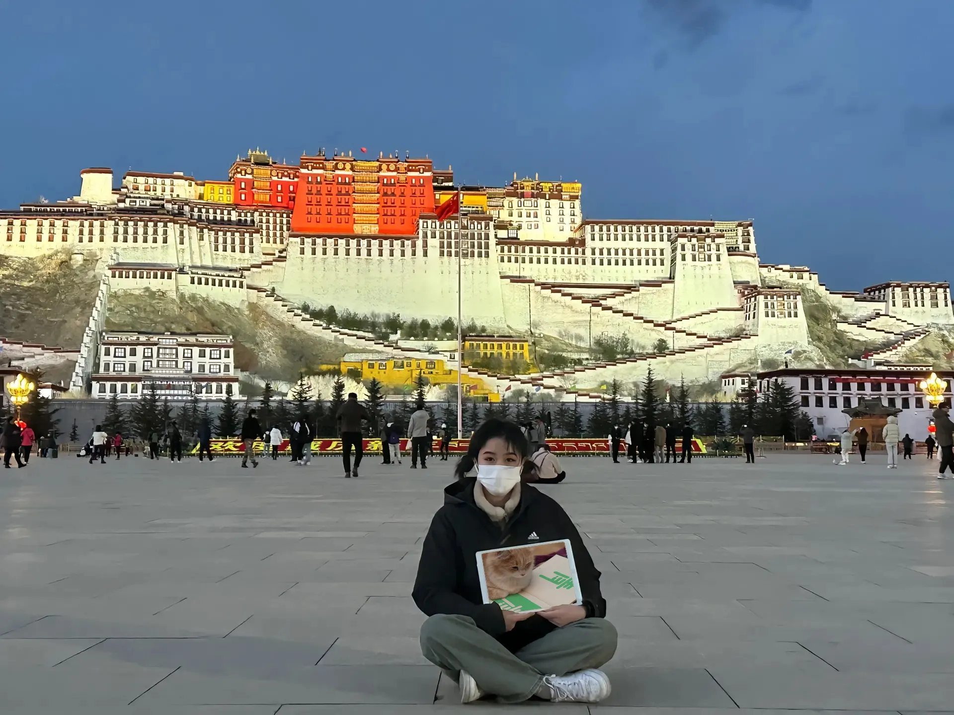 小姐姐举牌布达拉宫PS源码-青争开放社区